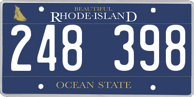 RI license plate 248398