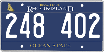 RI license plate 248402