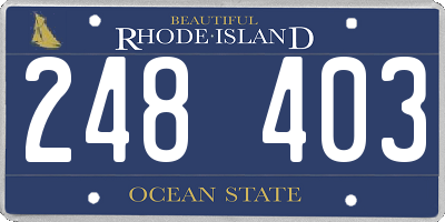 RI license plate 248403