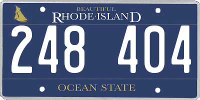 RI license plate 248404