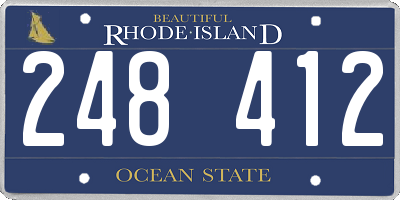 RI license plate 248412