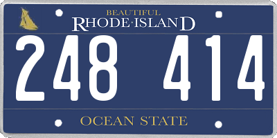 RI license plate 248414