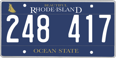 RI license plate 248417