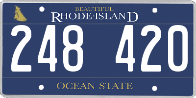 RI license plate 248420