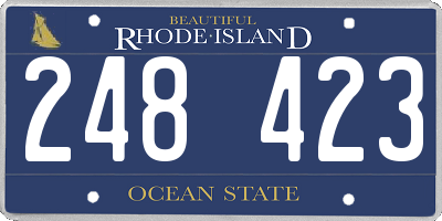 RI license plate 248423