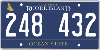 RI license plate 248432