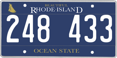 RI license plate 248433