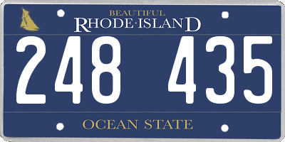 RI license plate 248435