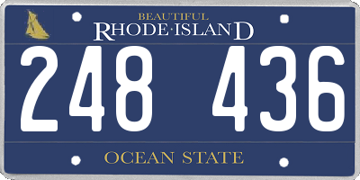 RI license plate 248436