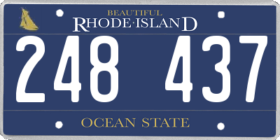 RI license plate 248437