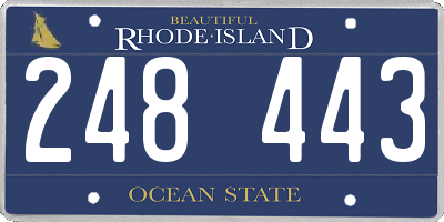 RI license plate 248443