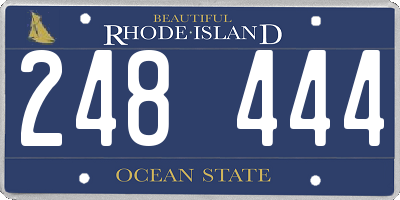 RI license plate 248444