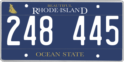 RI license plate 248445