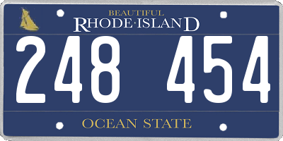 RI license plate 248454