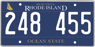 RI license plate 248455