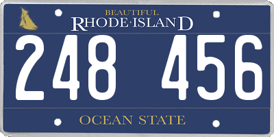 RI license plate 248456