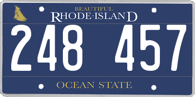 RI license plate 248457