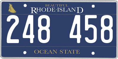 RI license plate 248458