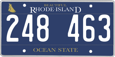 RI license plate 248463
