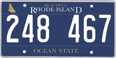 RI license plate 248467