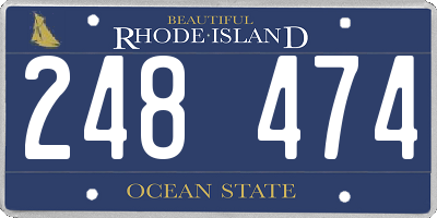 RI license plate 248474