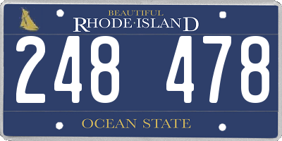 RI license plate 248478