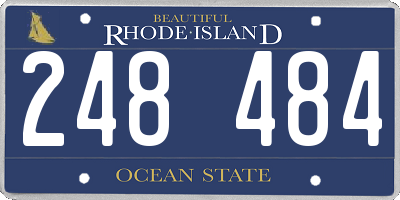 RI license plate 248484