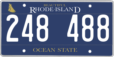 RI license plate 248488
