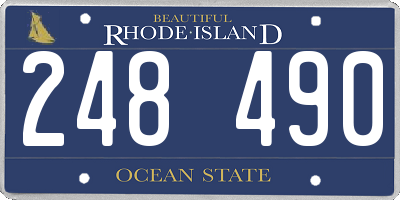 RI license plate 248490