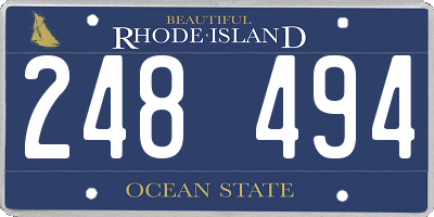 RI license plate 248494