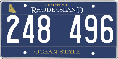 RI license plate 248496