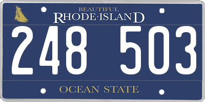 RI license plate 248503