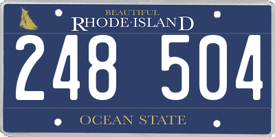 RI license plate 248504