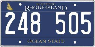 RI license plate 248505