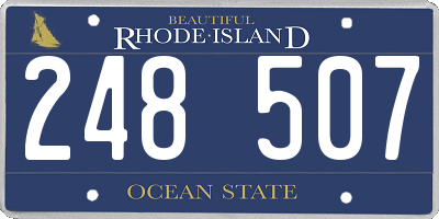 RI license plate 248507