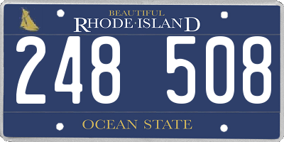 RI license plate 248508