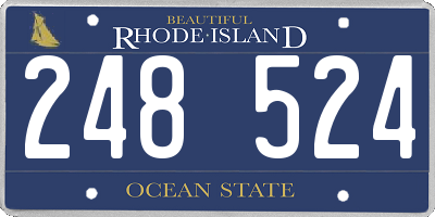 RI license plate 248524