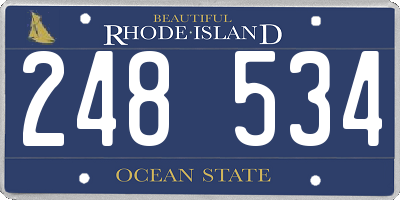 RI license plate 248534
