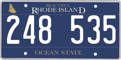 RI license plate 248535