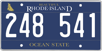 RI license plate 248541