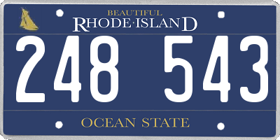 RI license plate 248543