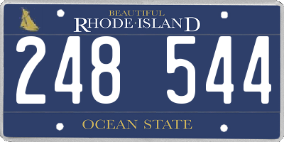 RI license plate 248544