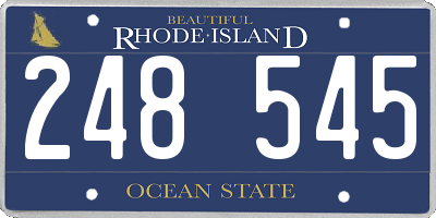 RI license plate 248545