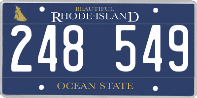 RI license plate 248549