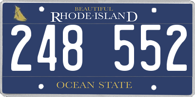 RI license plate 248552