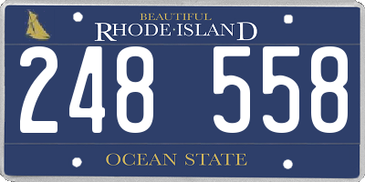 RI license plate 248558