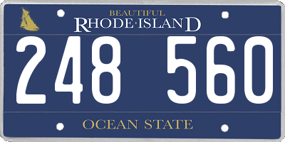 RI license plate 248560
