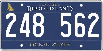 RI license plate 248562
