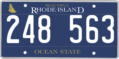 RI license plate 248563