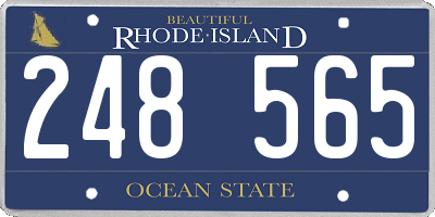 RI license plate 248565